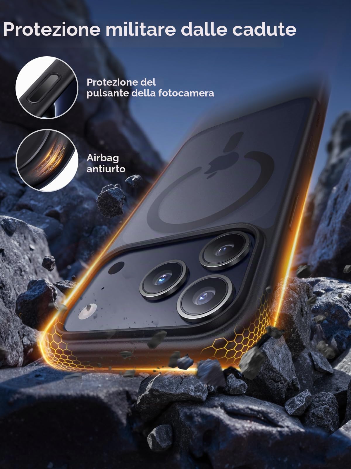 ugreen-custodia-magsafe-per-iphone-17-pro-cover-antiurto-trasparente-con-36-magn image 2