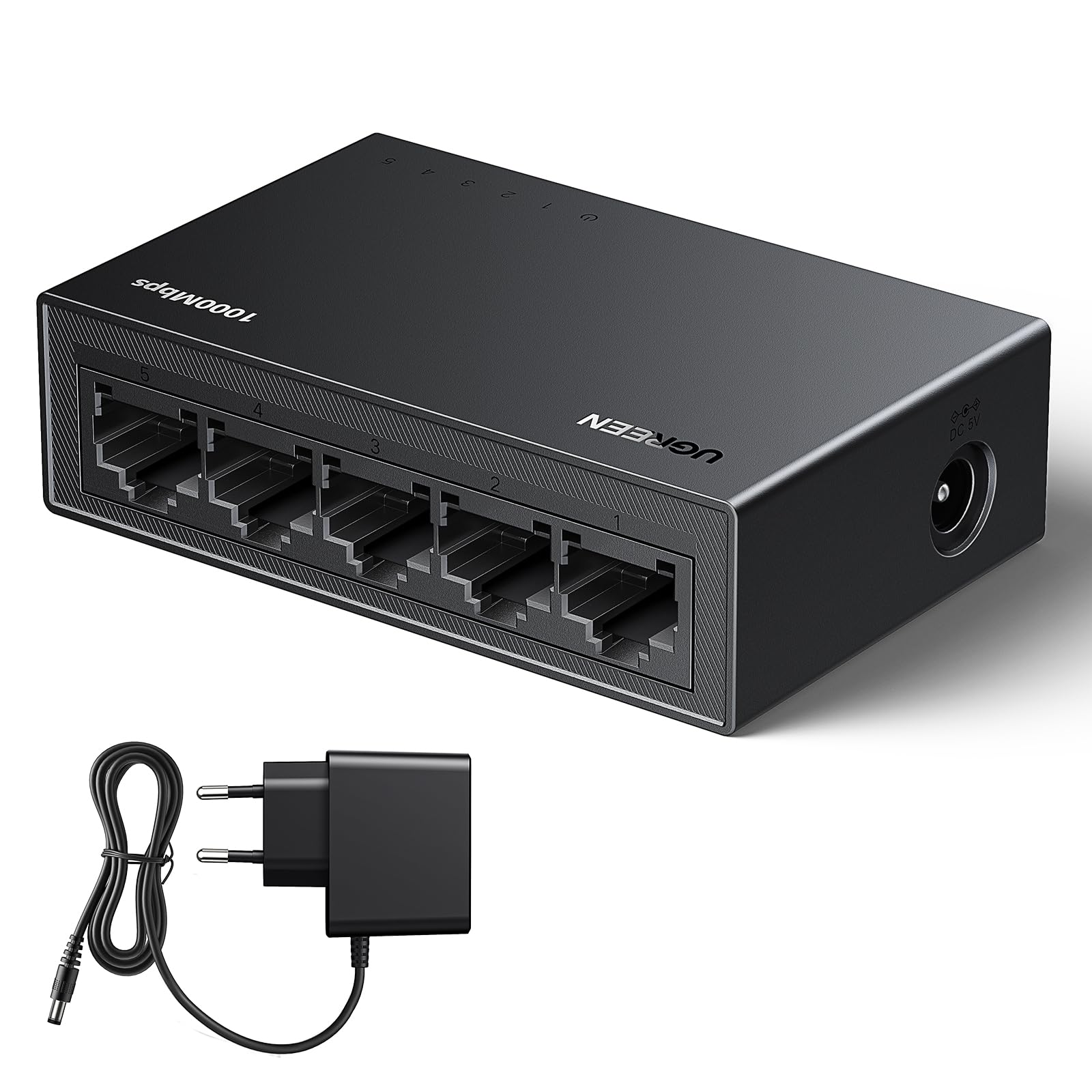ugreen-switch-di-rete-ethernet-5-porte-gigabit-10-100-1000-mbps image 1