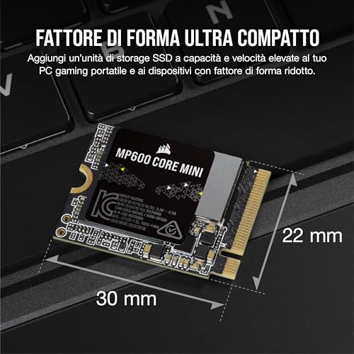 corsair-mp600-core-mini-1tb-ssd-m-2-2230-nvme-gen4-nero image 8