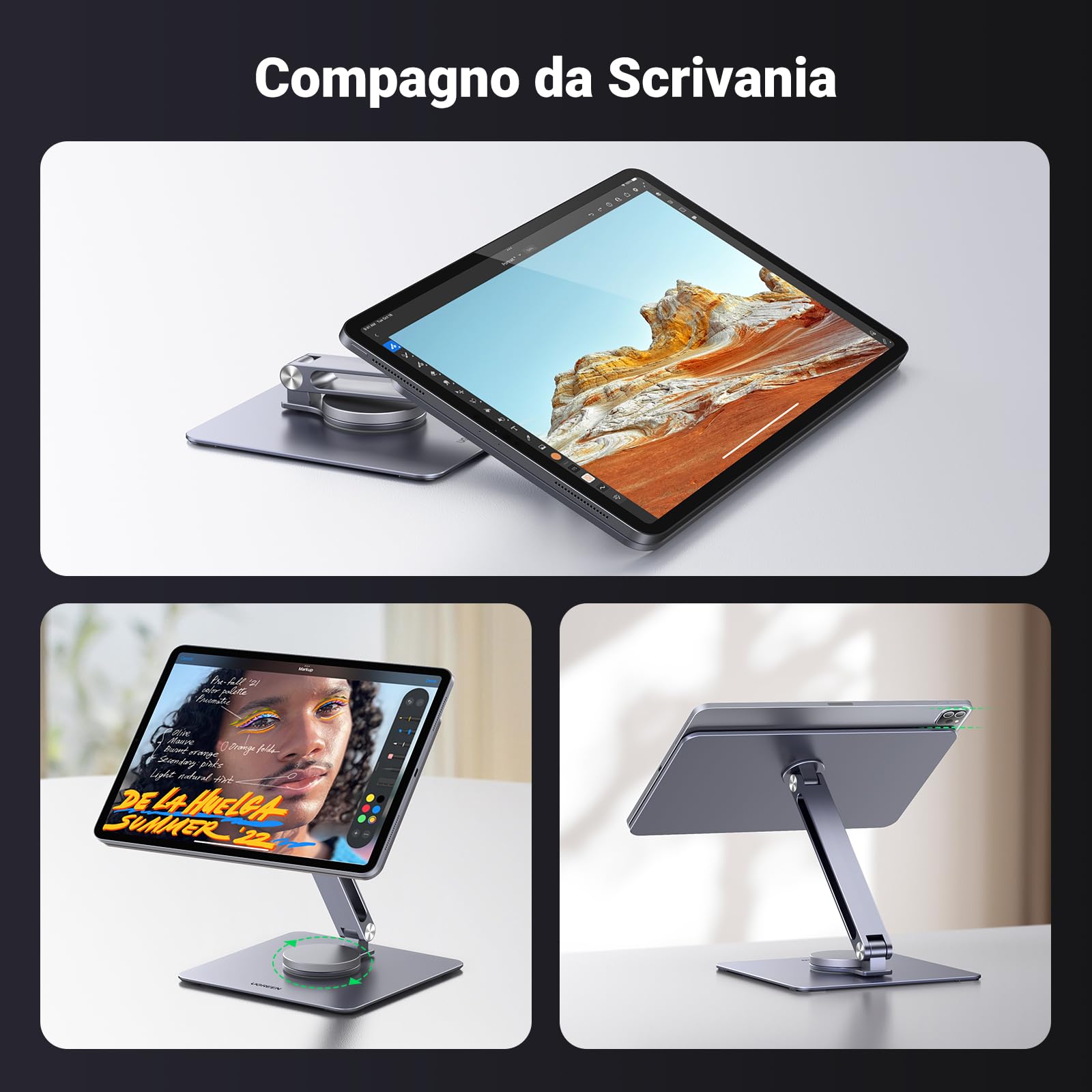 ugreen-supporto-magnetico-da-scrivania-in-alluminio-per-ipad-pro-12-9-girevole-3 image 5