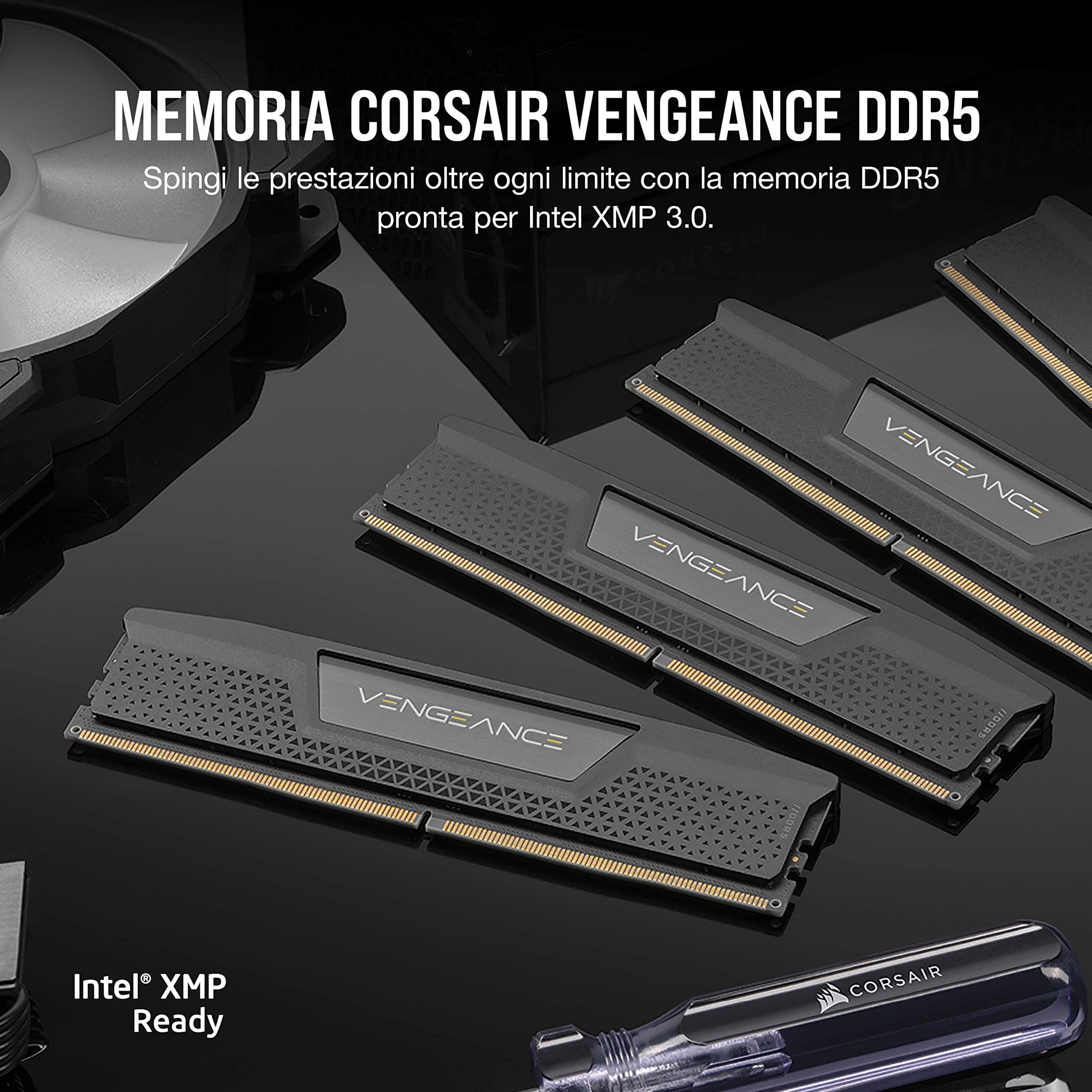 corsair-vengeance-ddr5-32gb-1x32gb-5600mhz-cl40-intel-xmp-3-0-desktop-nero image 2
