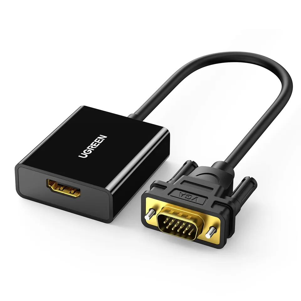 ugreen-adattatore-hdmi-femmina-a-vga-maschio-1080p-60hz-con-audio image 1