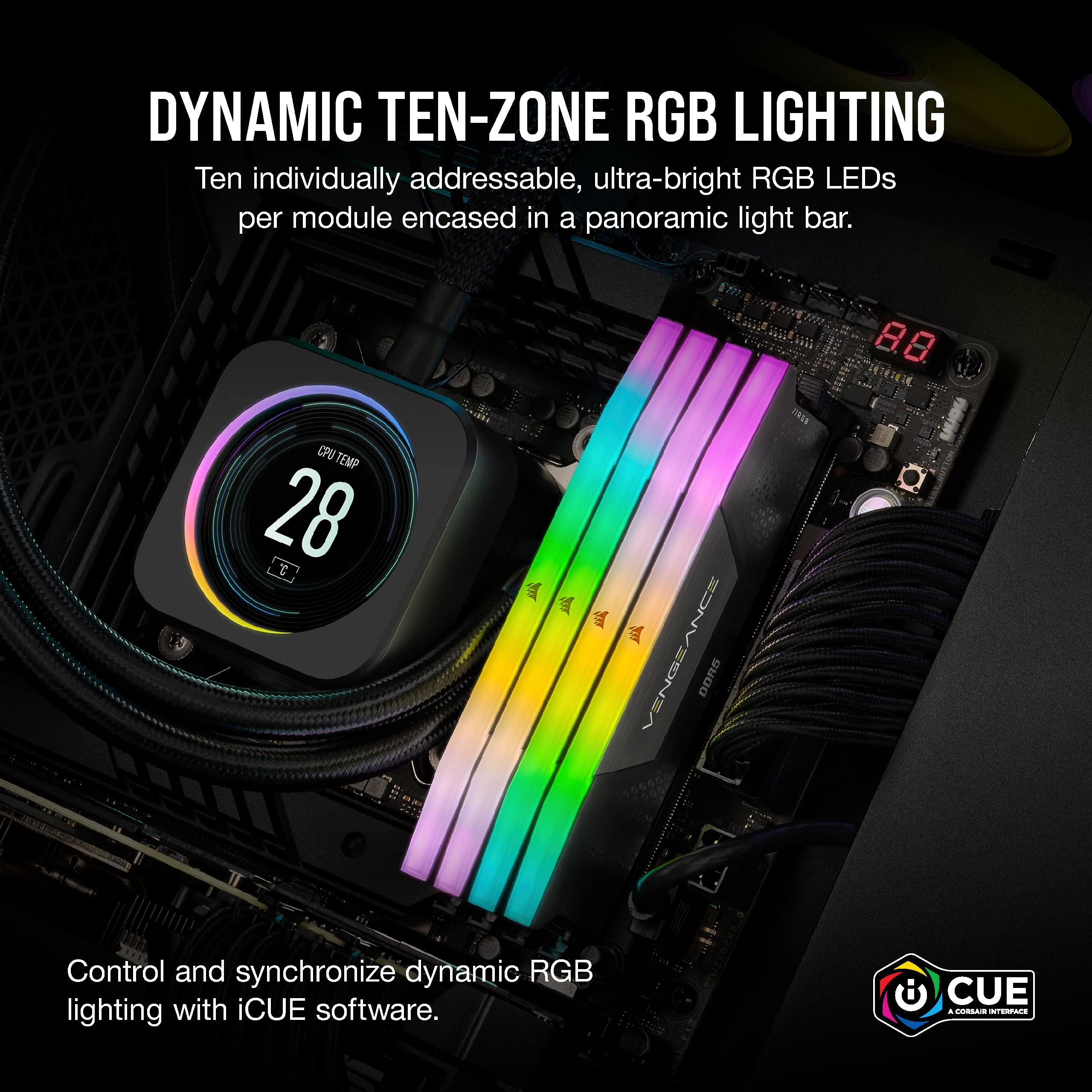 corsair-vengeance-rgb-ddr5-32gb-2x16gb-6000mhz-cl30-grigia image 3