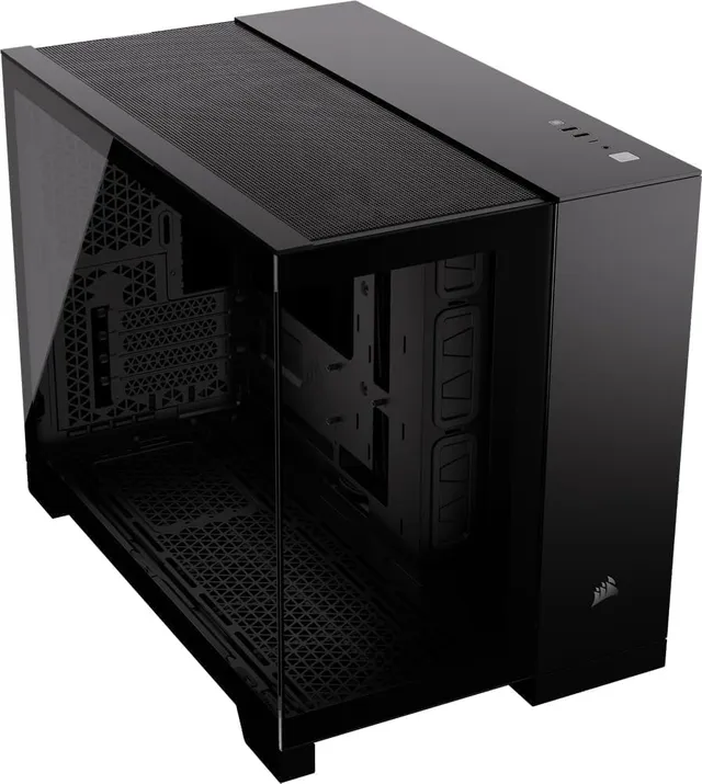 corsair-2500x-case-pc-matx-doppia-camera-vetro-temperato-nero-senza-ventole image 1