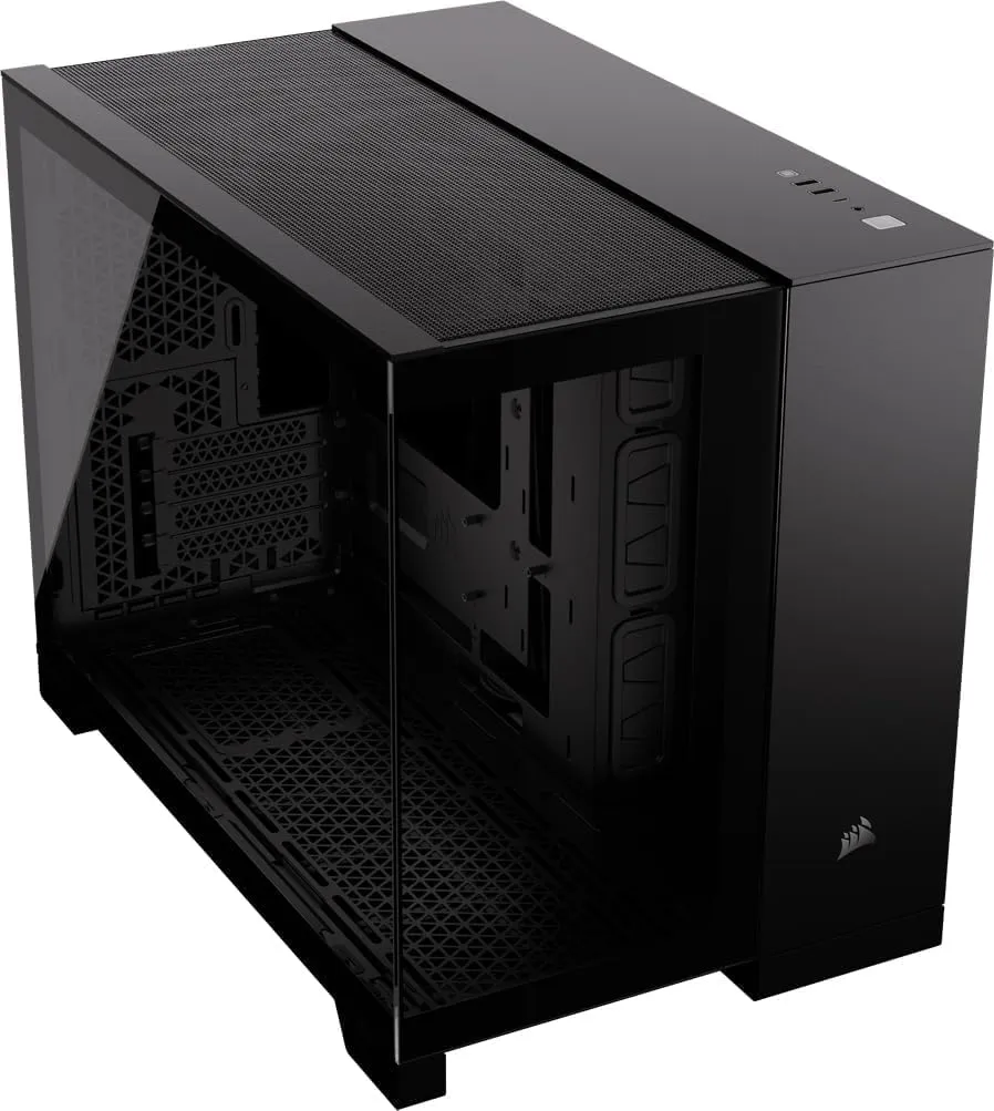 corsair-2500x-case-pc-matx-doppia-camera-vetro-temperato-nero-senza-ventole image 1