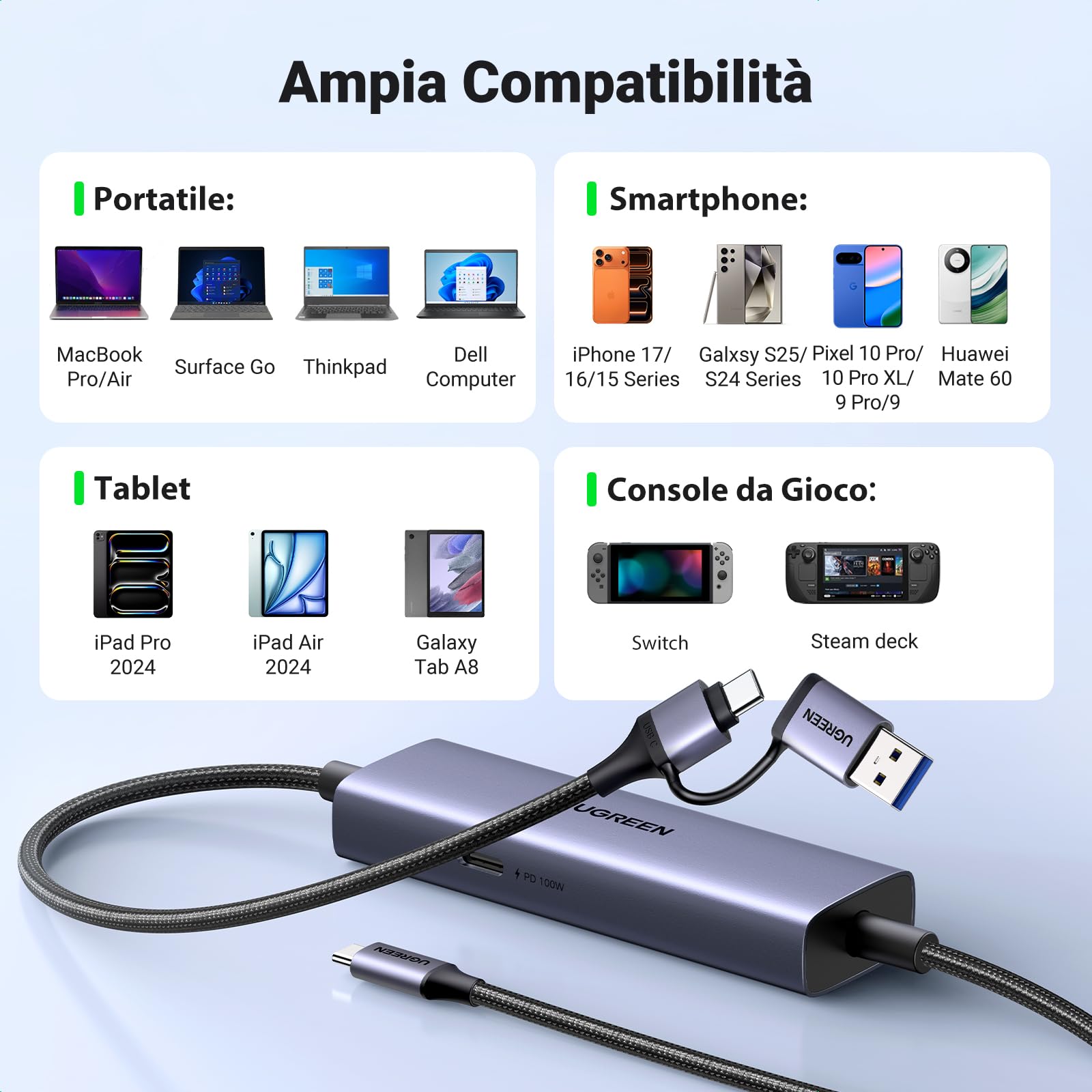 ugreen-scheda-di-acquisizione-video-usb-c-4k-2k-30hz-1080p-60fps-pd-100w image 7