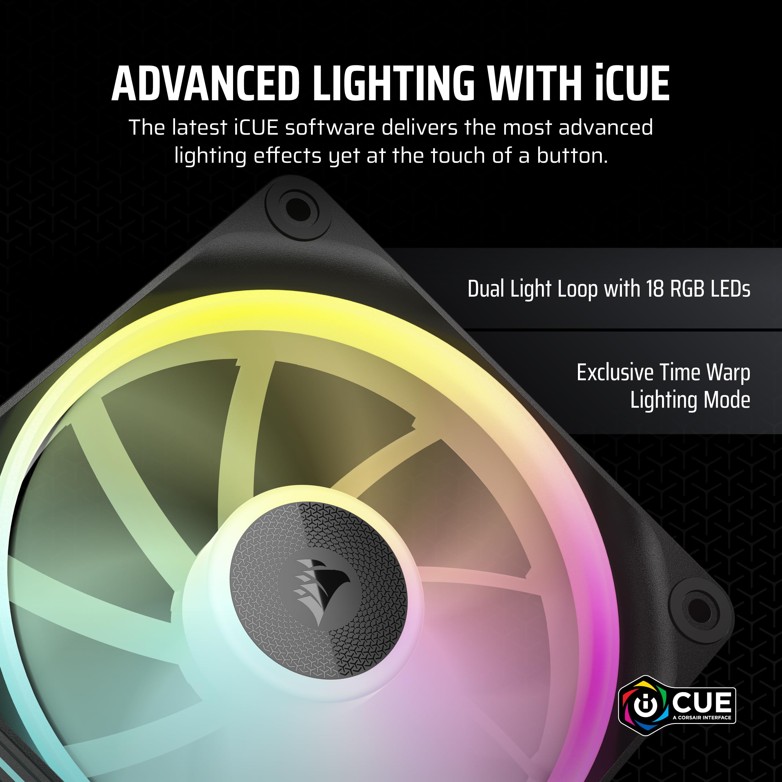 corsair-icue-link-lx120-rgb-ventola-case-120-mm-nera-confezione-da-3 image 3