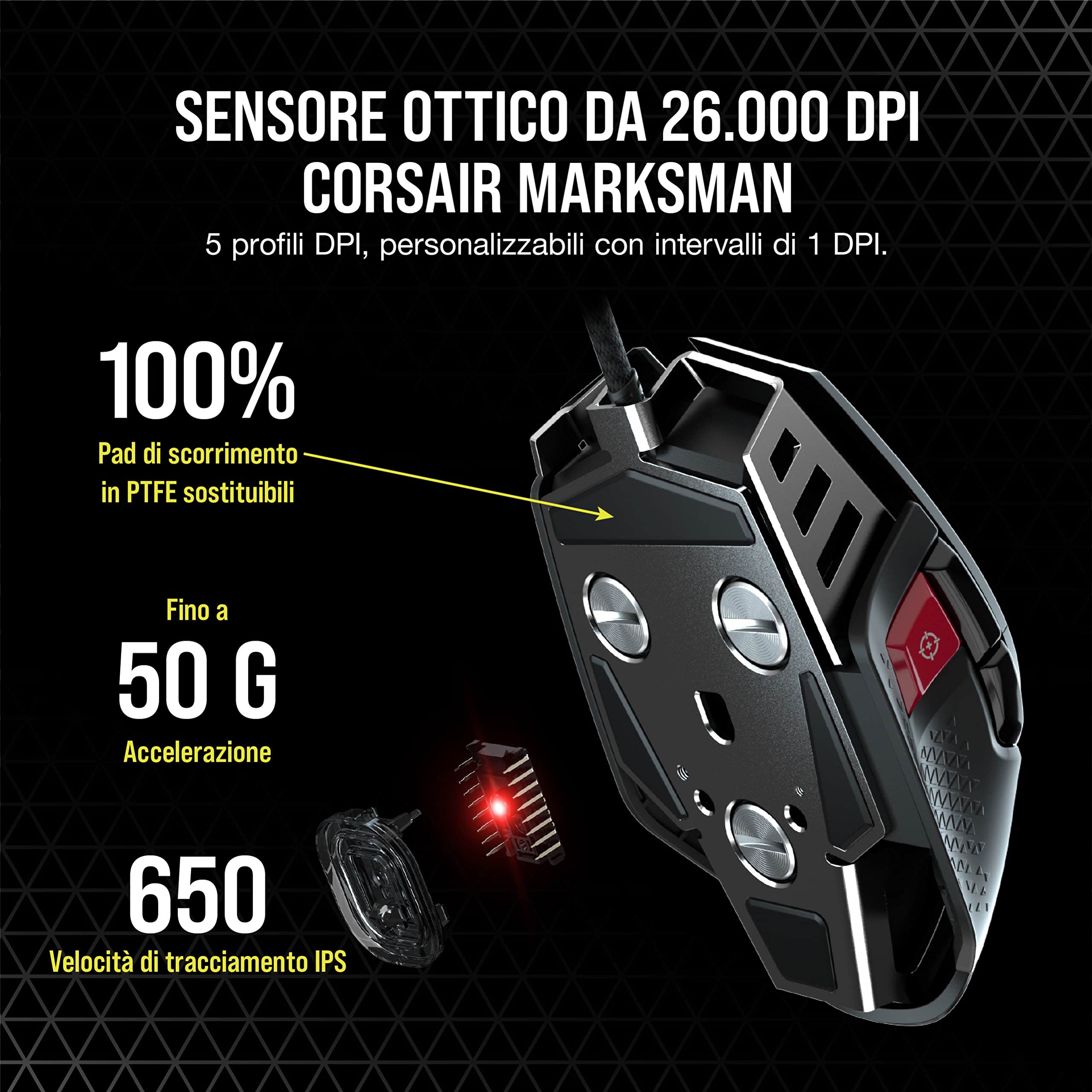 corsair-m65-rgb-ultra-rev-2-0-mouse-gaming-fps-nero image 4