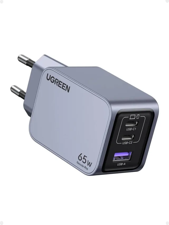 ugreen-nexode-pro-65w-caricatore-usb-c-gan-3-porte-pd-3-0-nero image 1