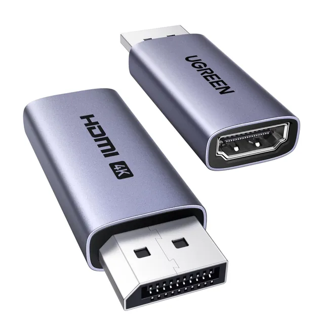 ugreen-adattatore-displayport-a-hdmi-4k-60hz-unidirezionale-2-pezzi-alluminio image 1
