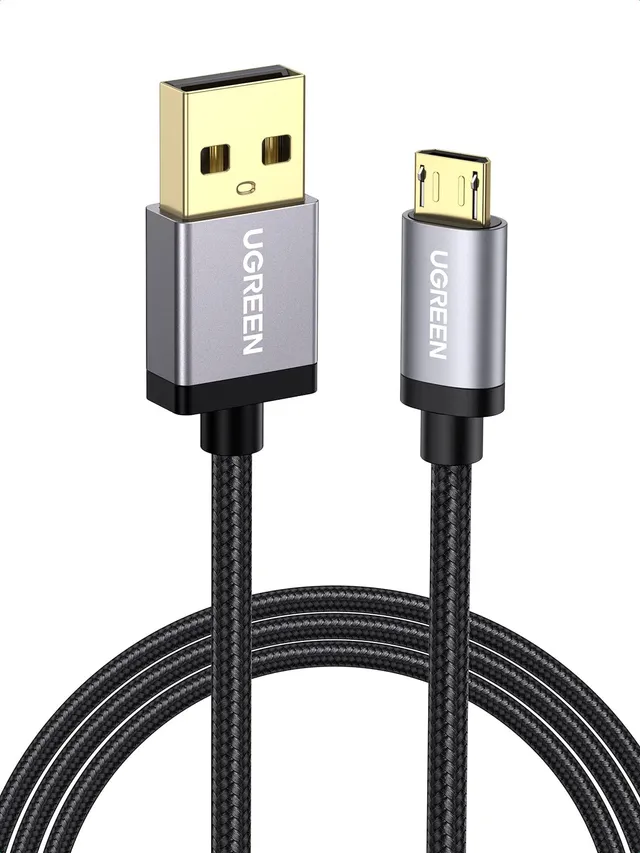 ugreen-cavo-micro-usb-nylon-ricarica-rapida-qc3-0-18w-1m image 1