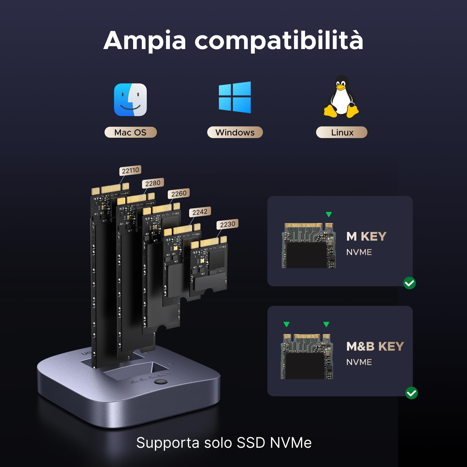 ugreen-stazione-docking-m-2-nvme-dual-bay-20gbps-usb-3-2-gen-2x2-con-clonazione- image 7