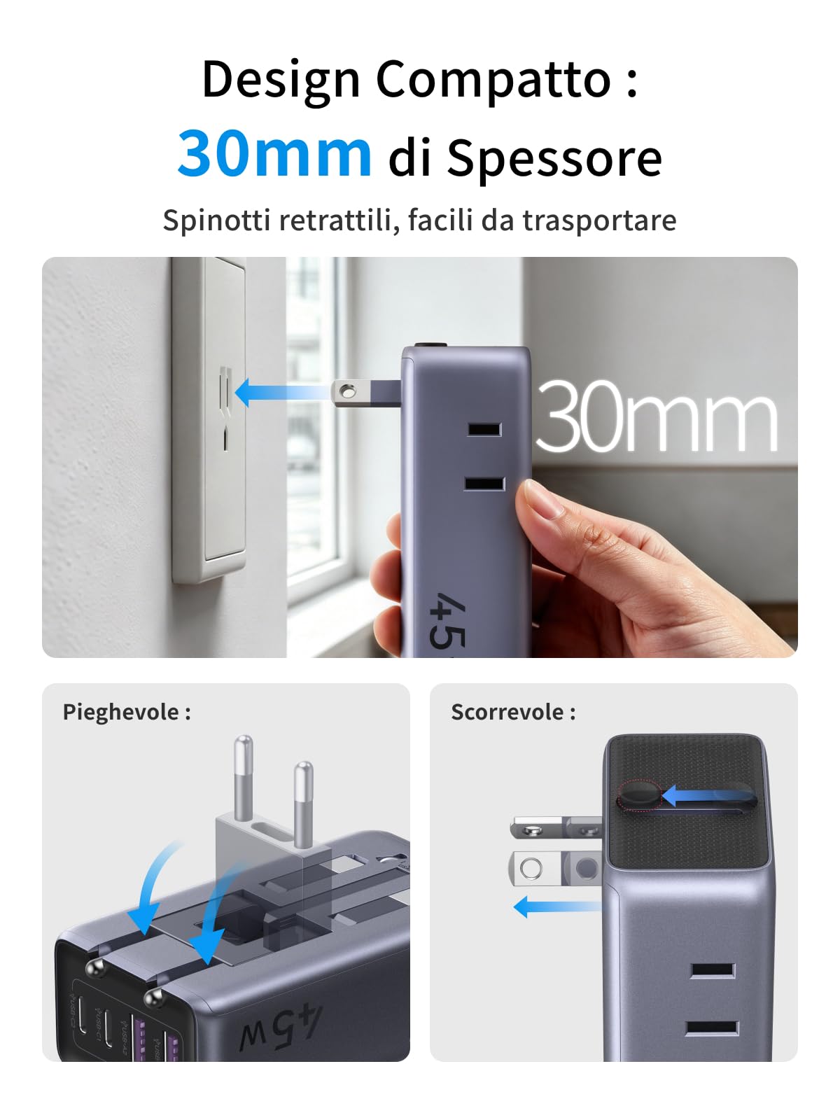 ugreen-6-in-1-adattatore-universale-da-viaggio-pd-45w-con-2-prese-ac-2-usb-c-2-u image 5