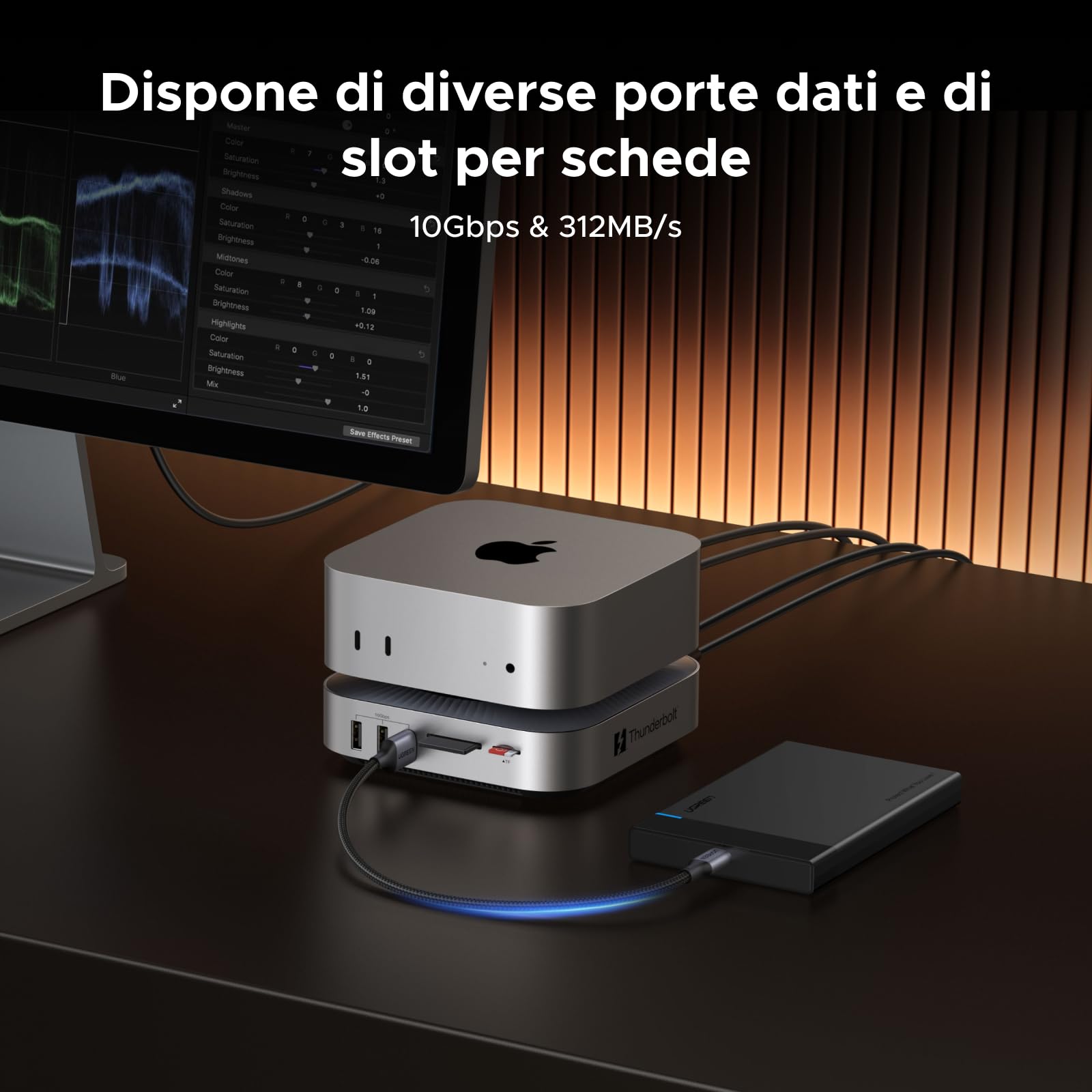 ugreen-maxidok-thunderbolt-5-docking-station-usb-c-10-in-1-con-case-m-2-ssd-per- image 7