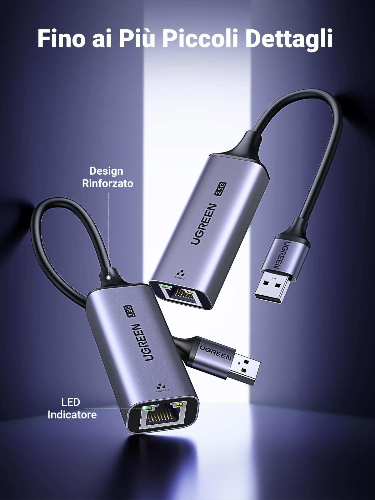 ugreen-adattatore-ethernet-usb-3-0-a-rj45-2-5gbps-alluminio-plug-play image 8