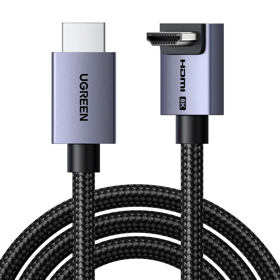 ugreen-cavo-hdmi-2-1-curvo-90-8k-60hz-48gbps-2m-in-nylon image 1