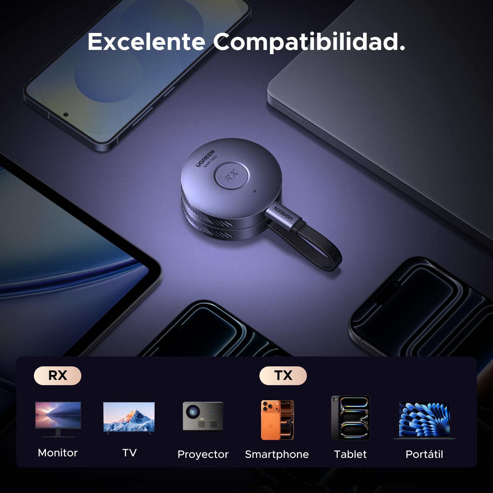 ugreen-trasmettitore-ricevitore-hdmi-wireless-usb-c-a-hdmi-1080p-50m-magnetico image 8