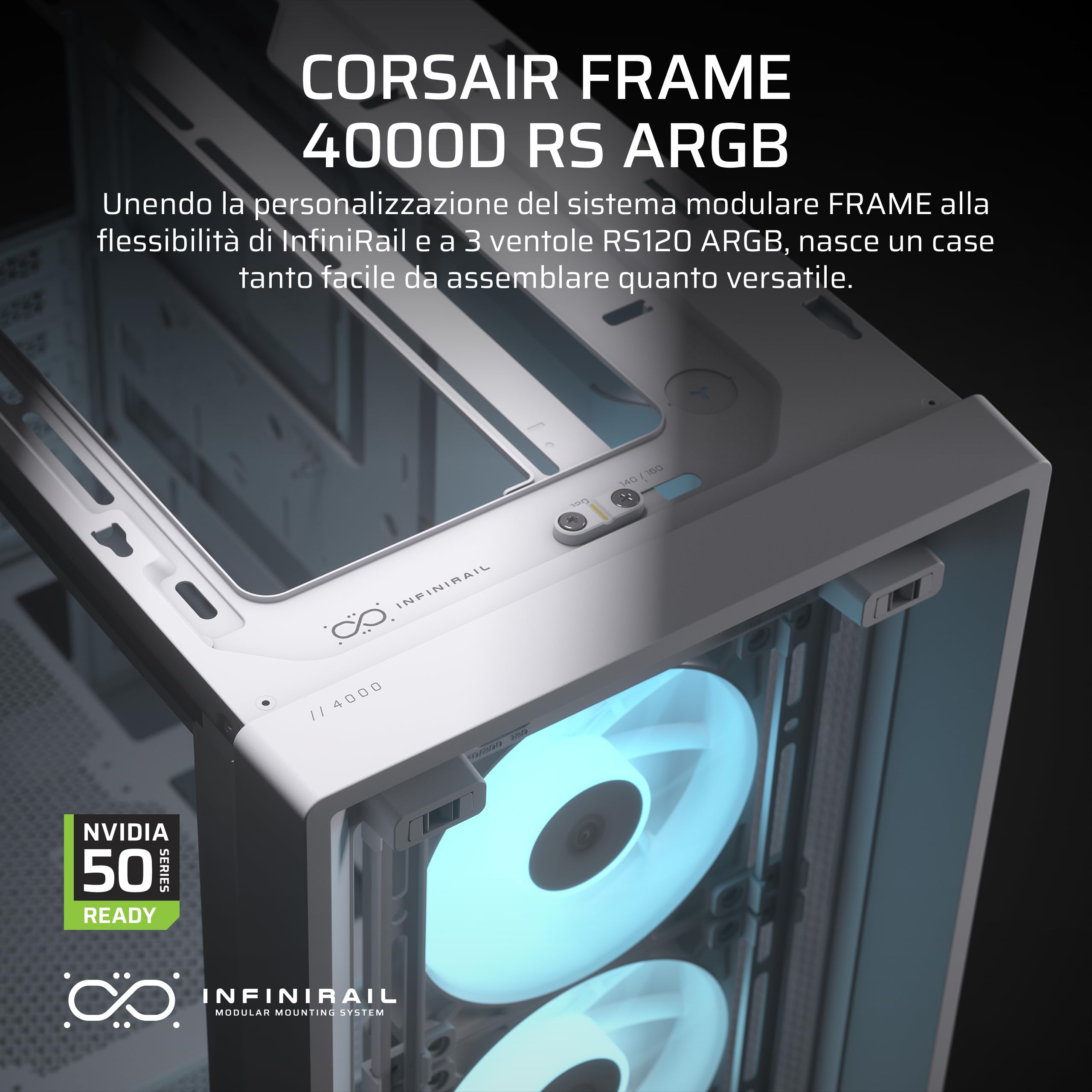 corsair-frame-4000d-rs-argb-case-mid-tower-atx-per-pc-bianco image 2