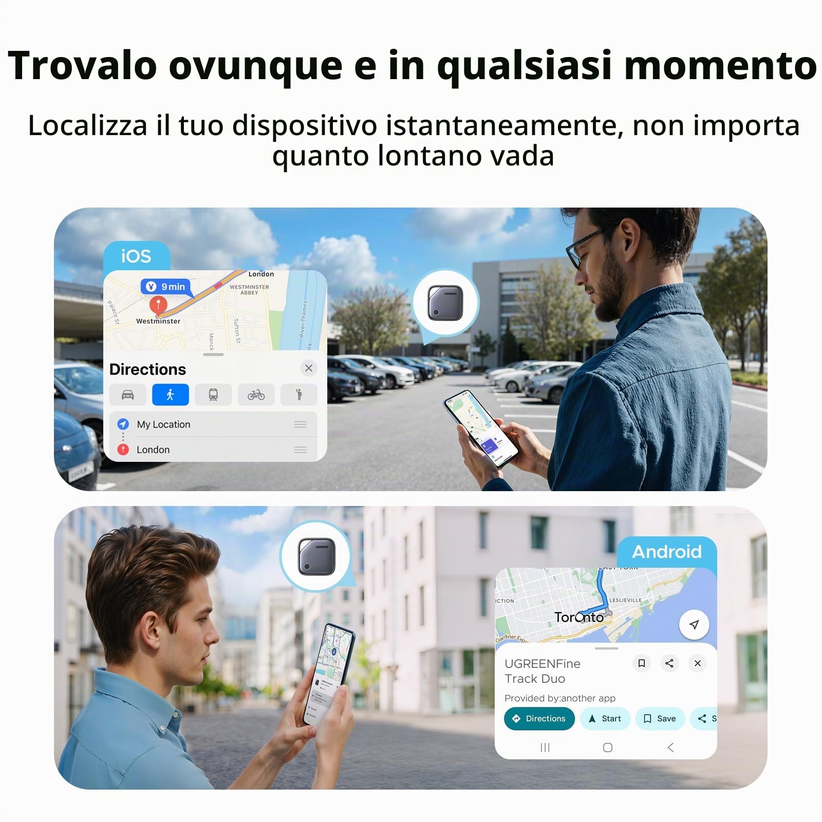ugreen-finetrack-duo-smart-tracker-bluetooth-4-pezzi-con-ios-find-my-o-android-f image 4
