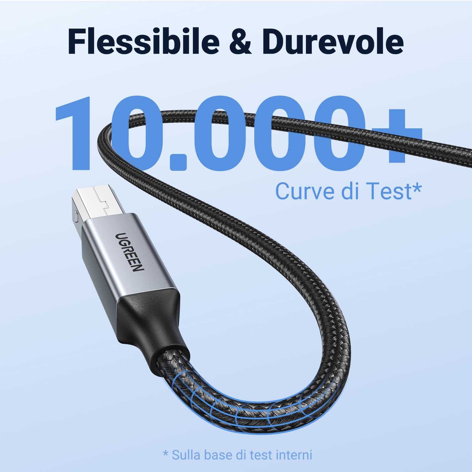 ugreen-cavo-stampante-usb-2-0-tipo-a-a-tipo-b-2m-nylon-per-hp-canon-epson-brothe image 5