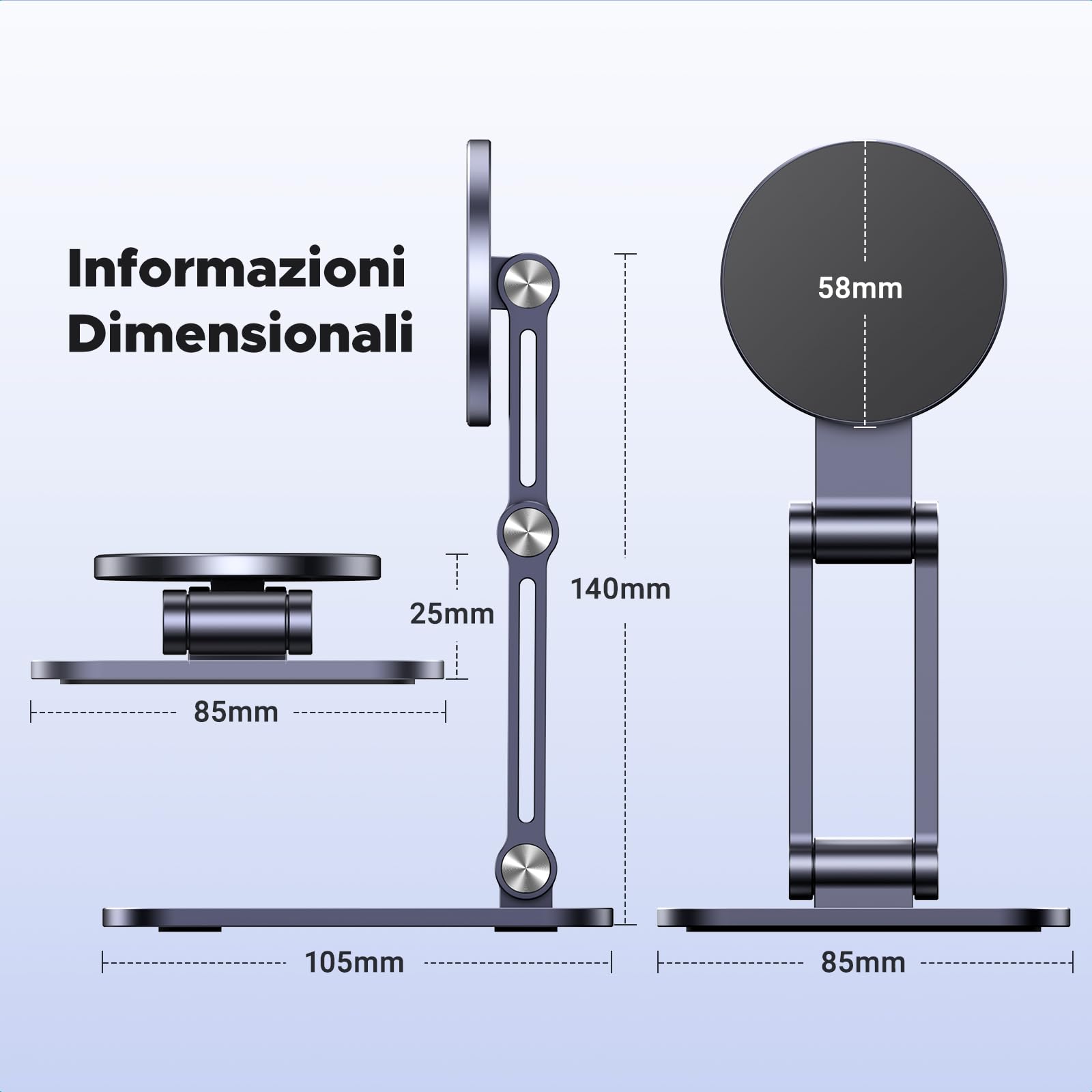 ugreen-supporto-magnetico-magsafe-da-tavolo-pieghevole-in-alluminio-argento image 7