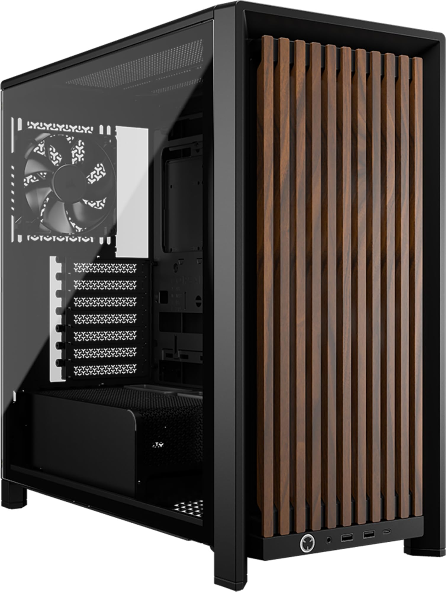corsair-frame-4000d-wood-rs-case-pc-mid-tower-nero-e-noce image 1