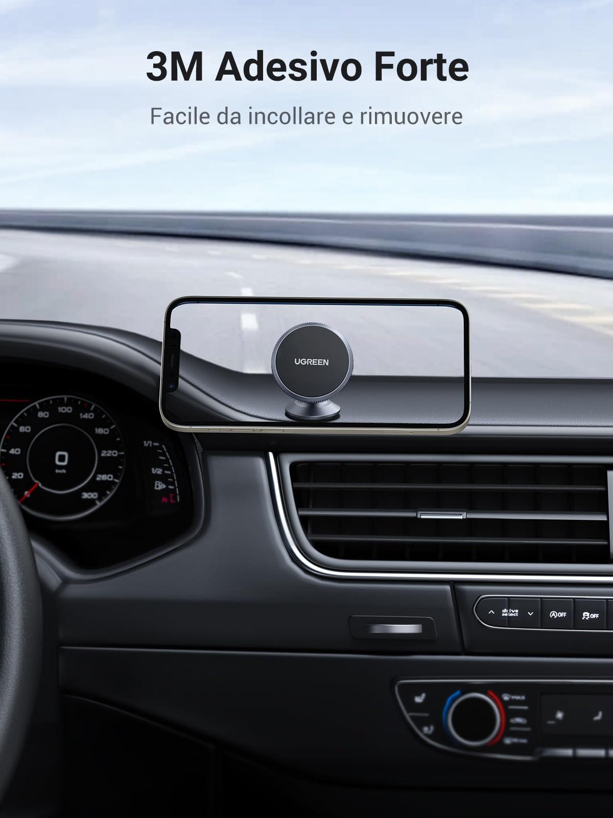 ugreen-2-in-1-supporto-telefono-auto-magnetico-per-cruscotto-e-bocchette-aria image 6