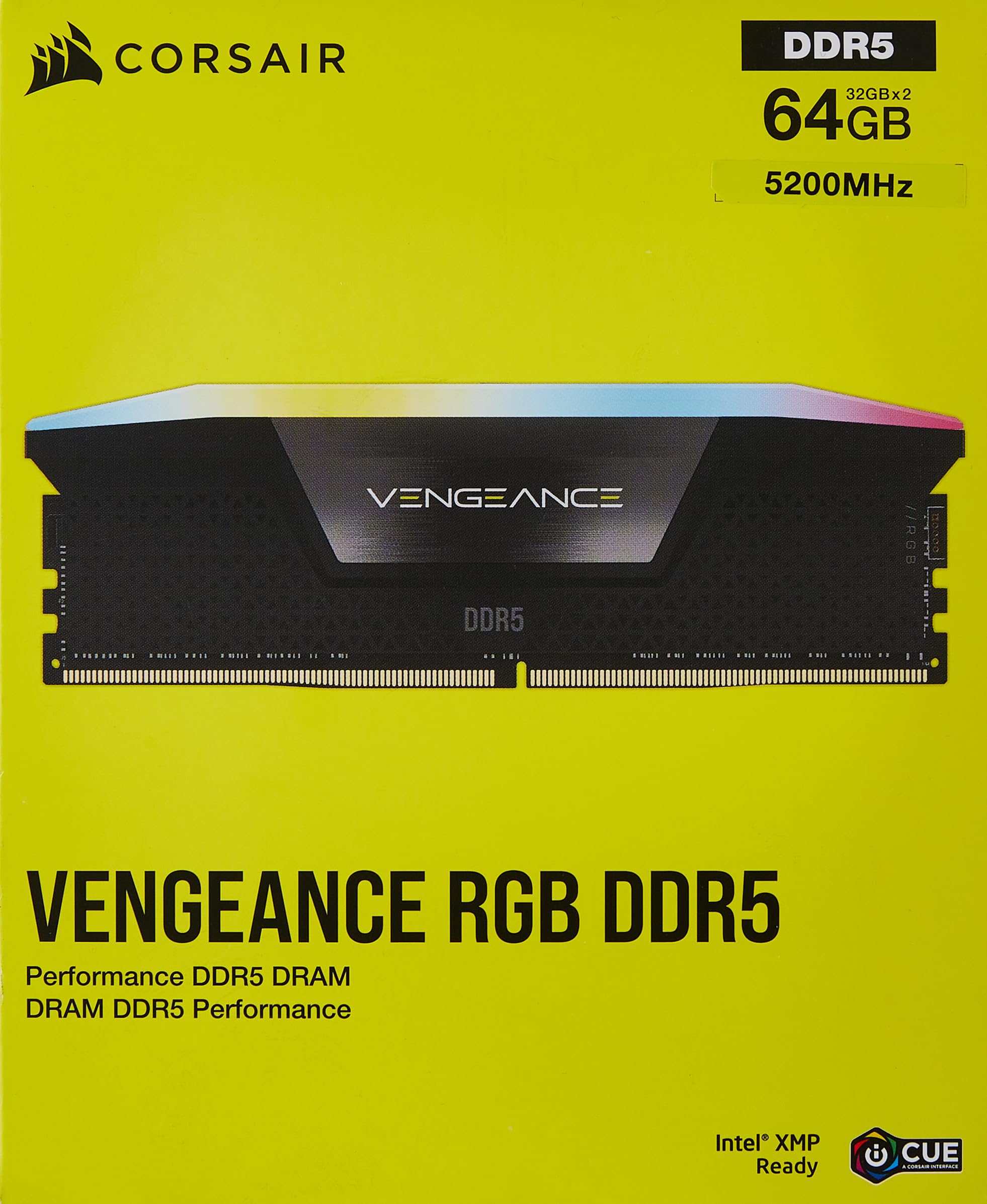corsair-vengeance-rgb-ddr5-64gb-2x32gb-5200mhz-cl40-xmp-nero image 5