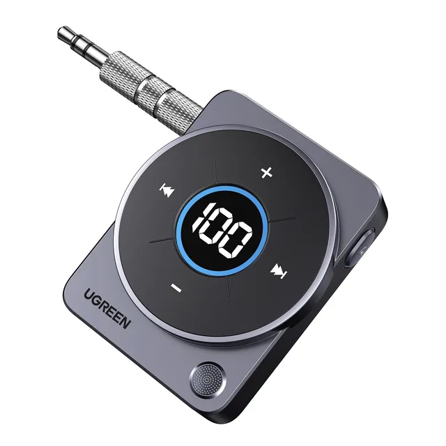 ugreen-ricevitore-bluetooth-5-4-jack-3-5mm-aux-per-auto-con-rgb-e-vivavoce-20-or image 1