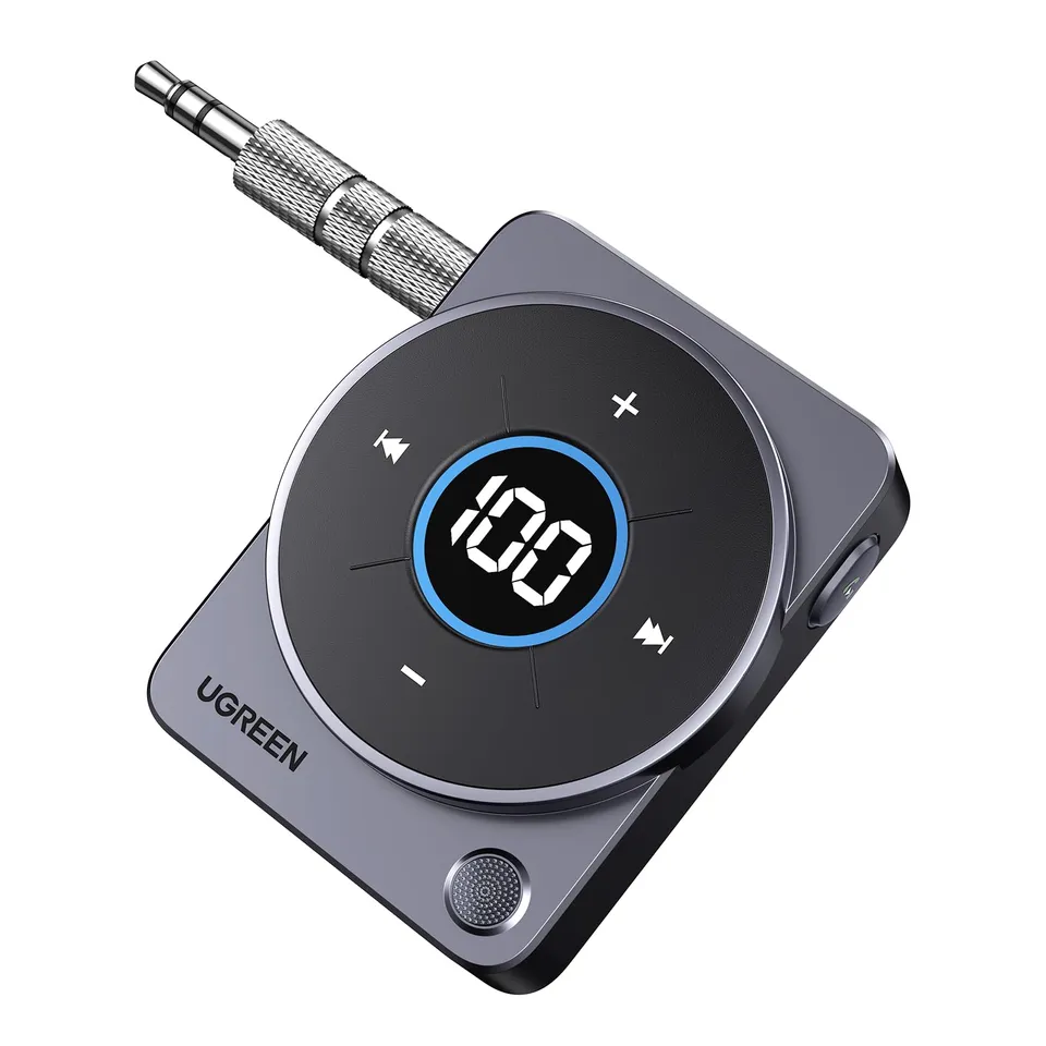 ugreen-ricevitore-bluetooth-5-4-jack-3-5mm-aux-per-auto-con-rgb-e-vivavoce-20-or image 1