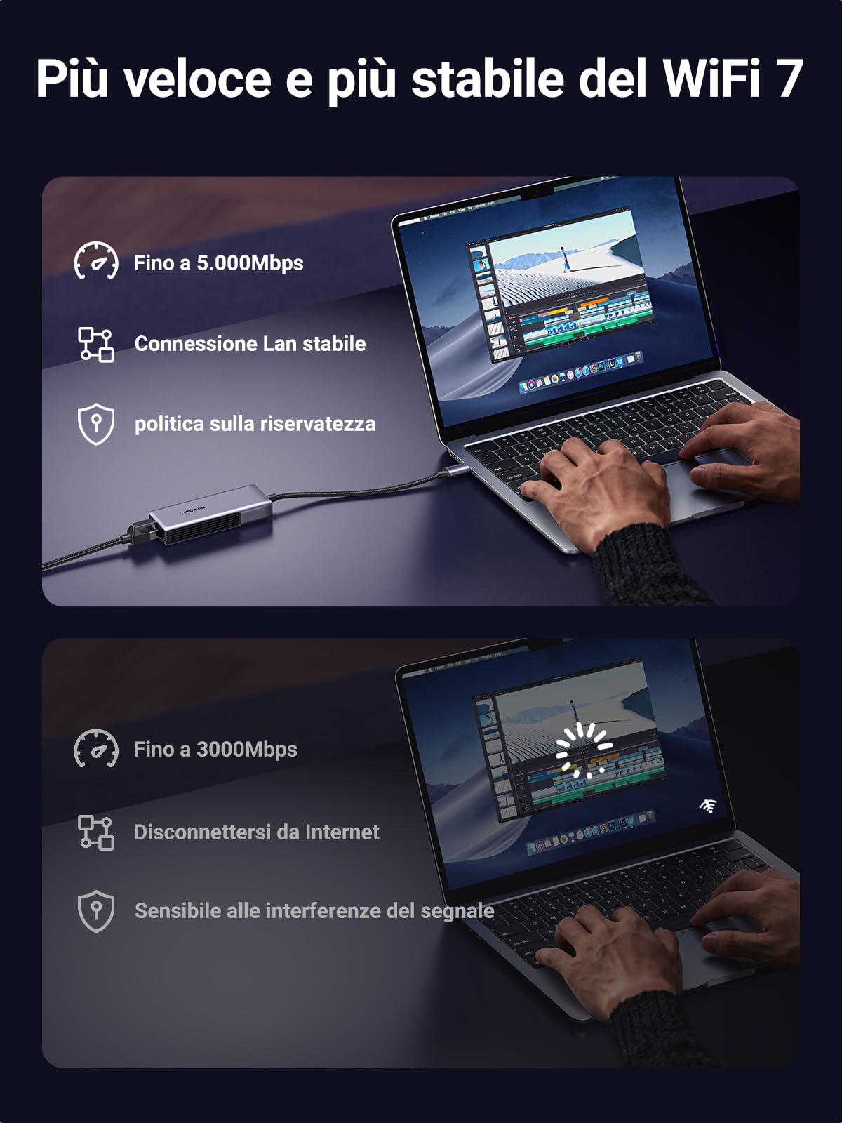 ugreen-adattatore-usb-c-ethernet-rj45-5-gigabit-alluminio image 6