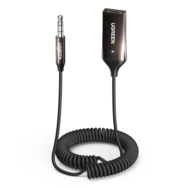 ugreen-ricevitore-bluetooth-6-0-jack-aux-usb-con-microfono-grigio image 1