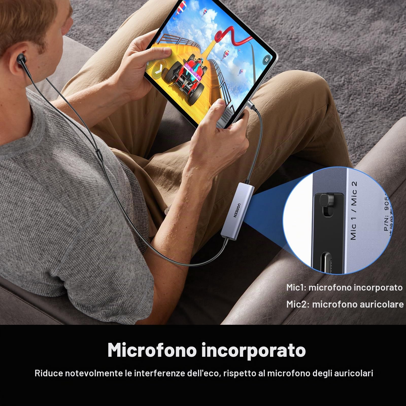 ugreen-adattatore-usb-c-a-jack-3-5mm-pd-60w-hi-res-32bit-384khz-con-dac image 5