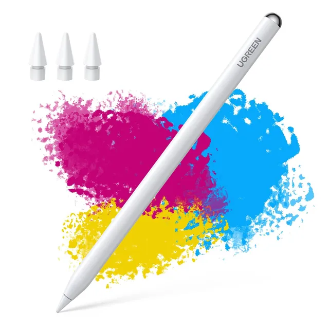 ugreen-pencil-per-ipad-con-ricarica-wireless-magnetica-palm-rejection-e-tilt-bia image 1