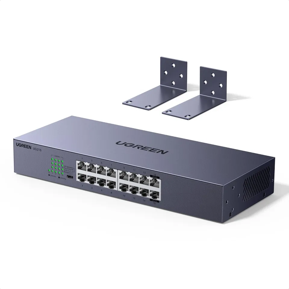 ugreen-switch-ethernet-gigabit-16-porte-rj45-1000mbps-desktop-parete image 1