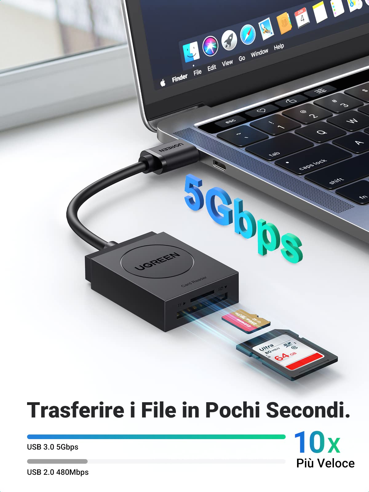 ugreen-usb-3-0-lettore-schede-sd-micro-sd-card-reader-5gbps-otg-con-cavo-15cm image 3