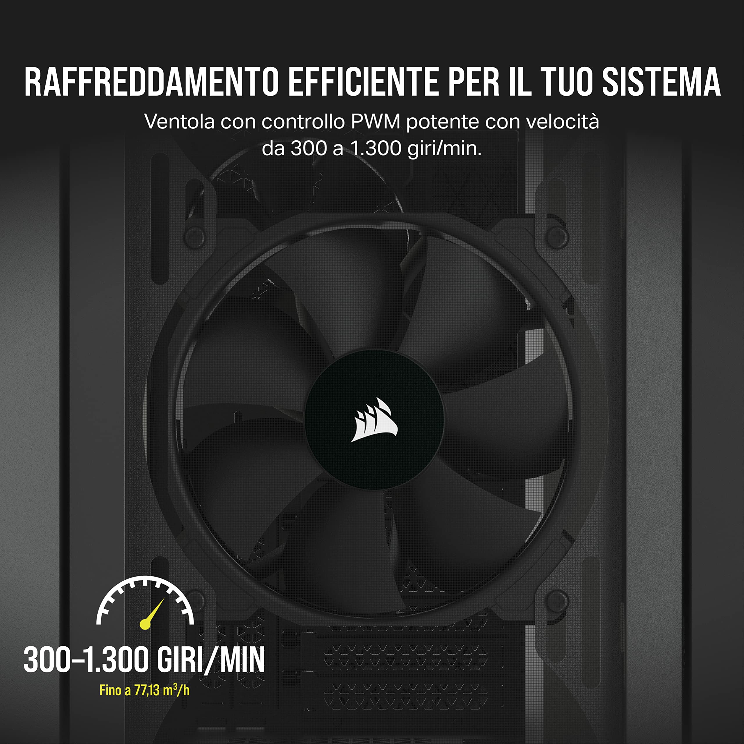 corsair-sp120-elite-ventola-case-120-mm-nero-singola image 3