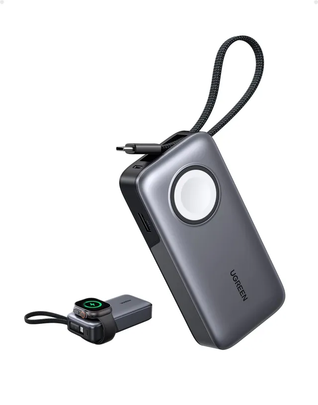 ugreen-nexode-power-bank-10000mah-30w-con-cavo-usb-c-e-ricarica-iwatch image 1