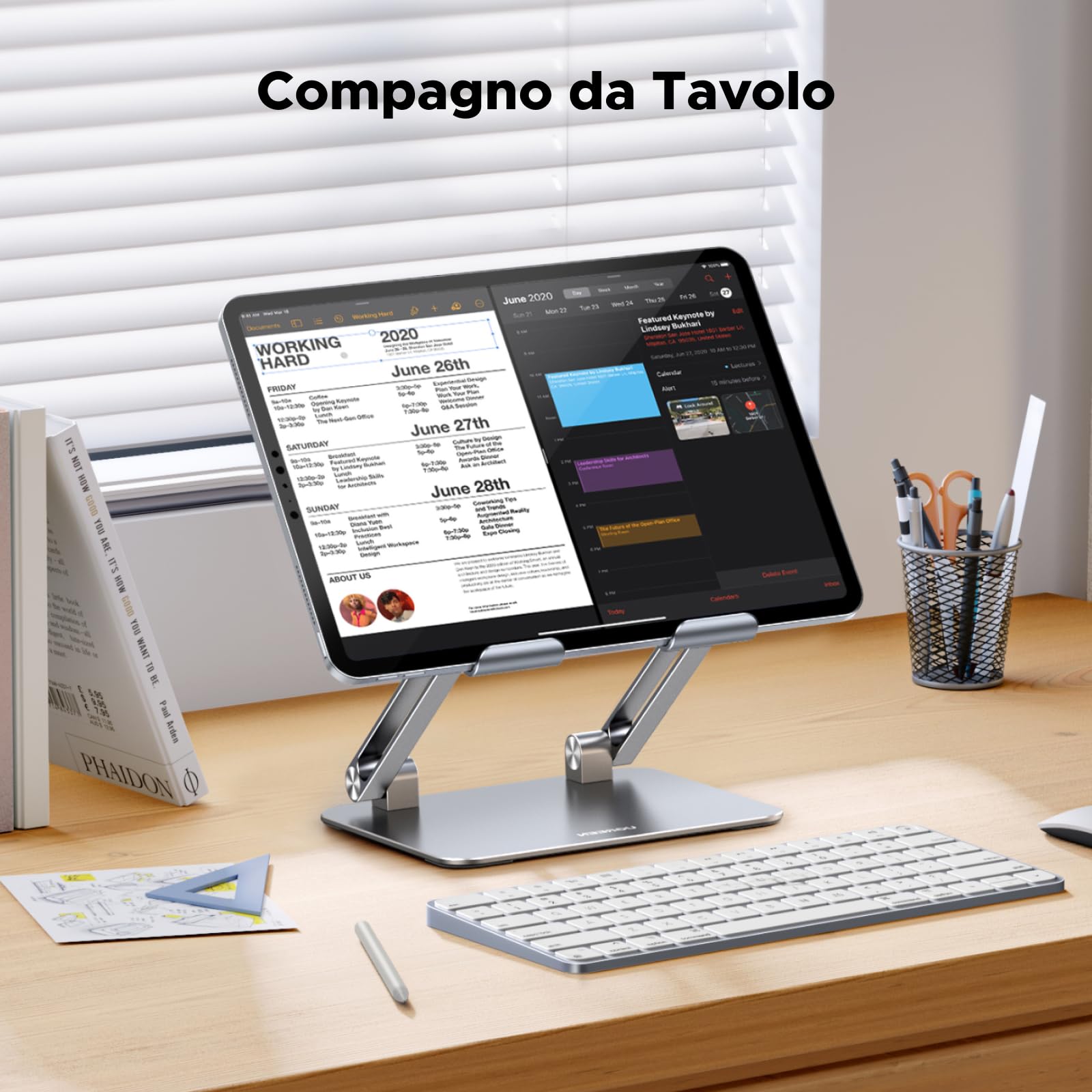 ugreen-supporto-tablet-e-smartphone-4-7-12-9-alluminio-argento-pieghevole image 4