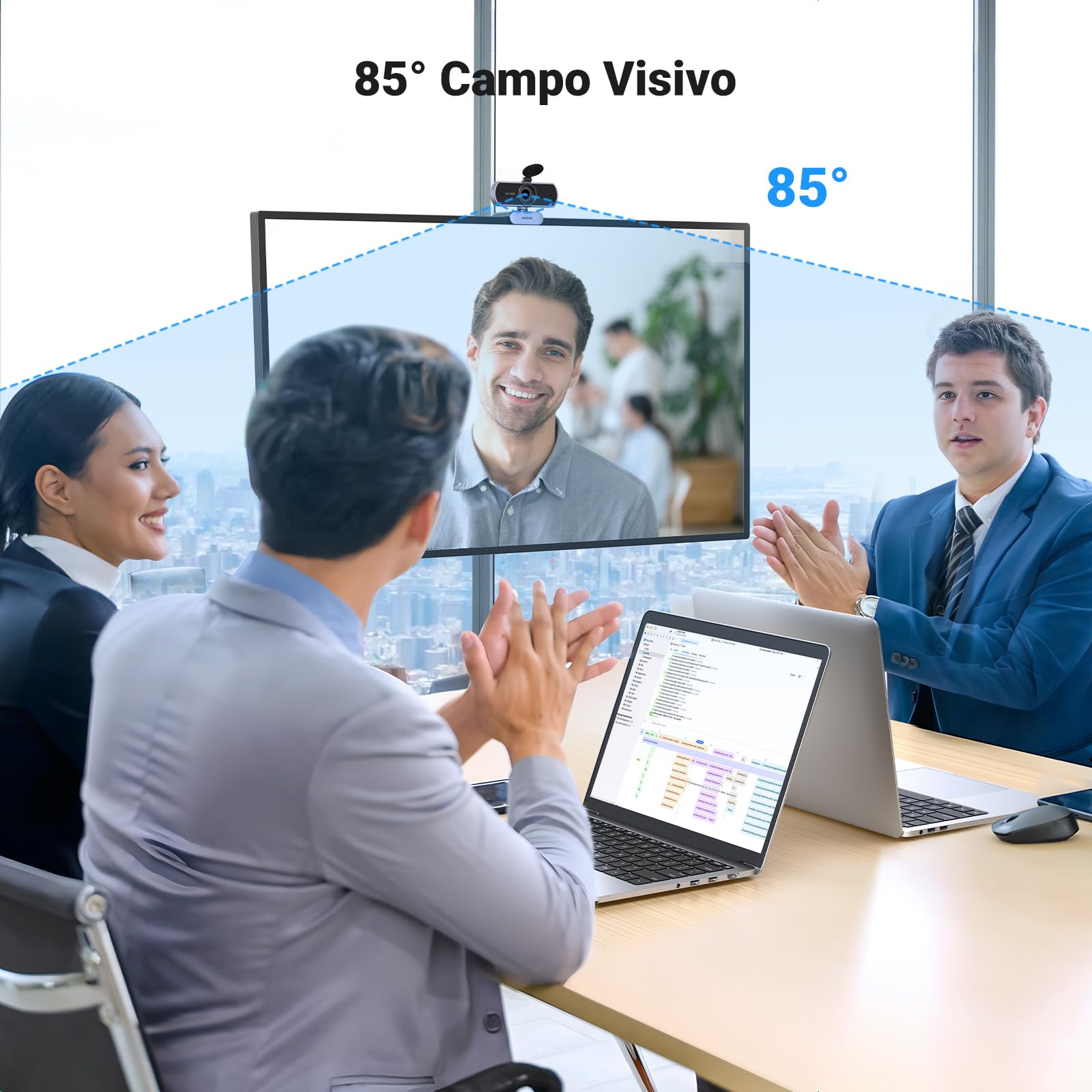 ugreen-webcam-full-hd-1080p-30fps-usb-a-con-microfono-grigio image 2