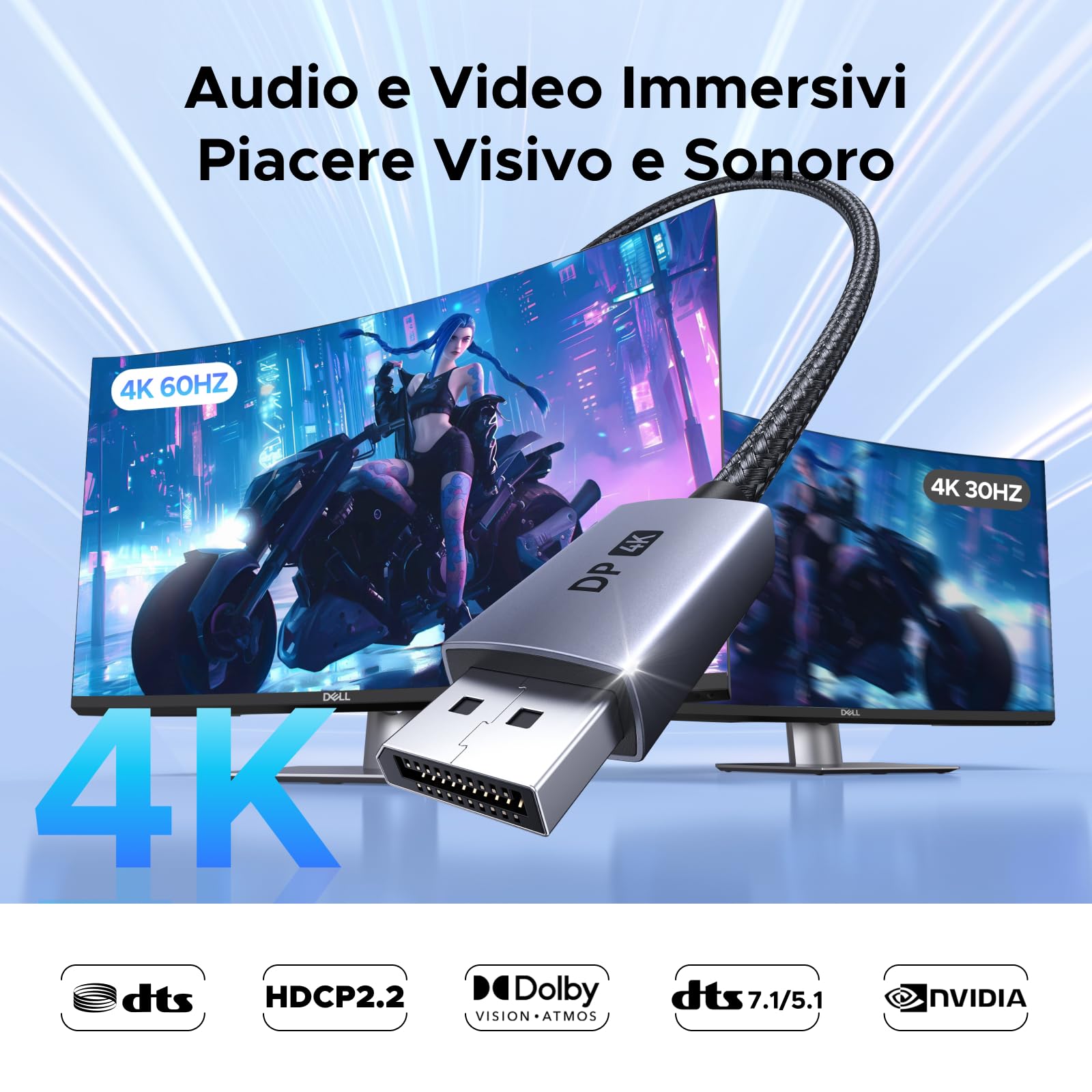 ugreen-adattatore-displayport-a-hdmi-4k-60hz-in-nylon-intrecciato image 4