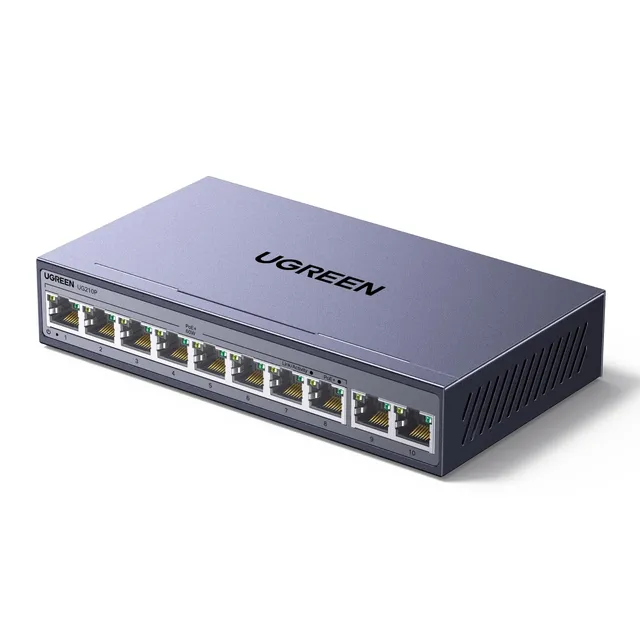 ugreen-switch-ethernet-gigabit-10-porte-con-8-poe-60w-metallo image 1