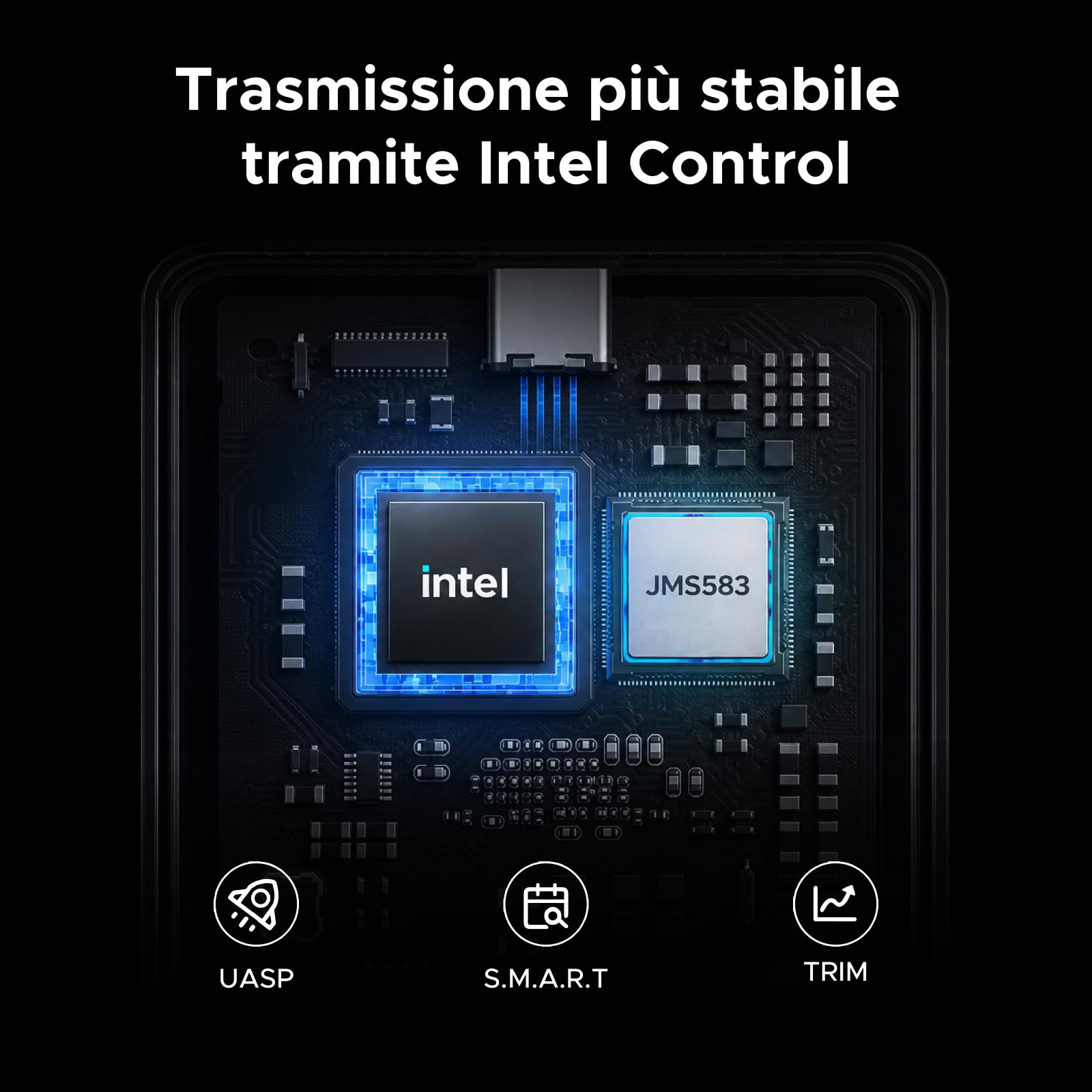 ugreen-case-per-ssd-m-2-nvme-80-gbps-thunderbolt-5-4-con-dissipatore-in-allumini image 4