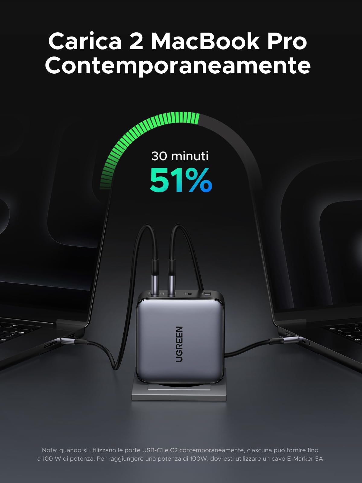 ugreen-nexode-200w-caricatore-usb-c-gan-4-porte-pd-3-1 image 5