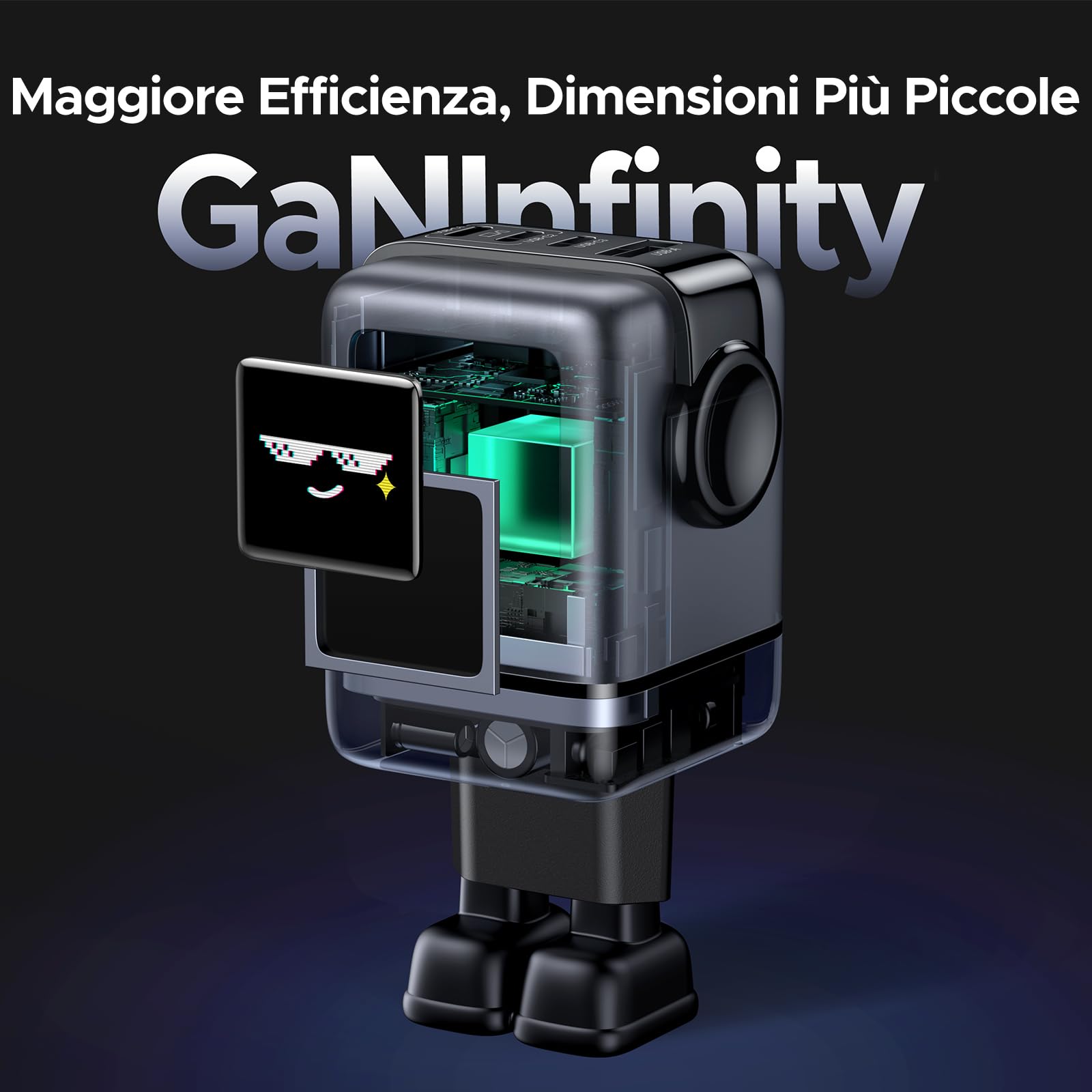 ugreen-uno-robot-caricatore-usb-c-gan-100w-4-porte-pd-3-0 image 6