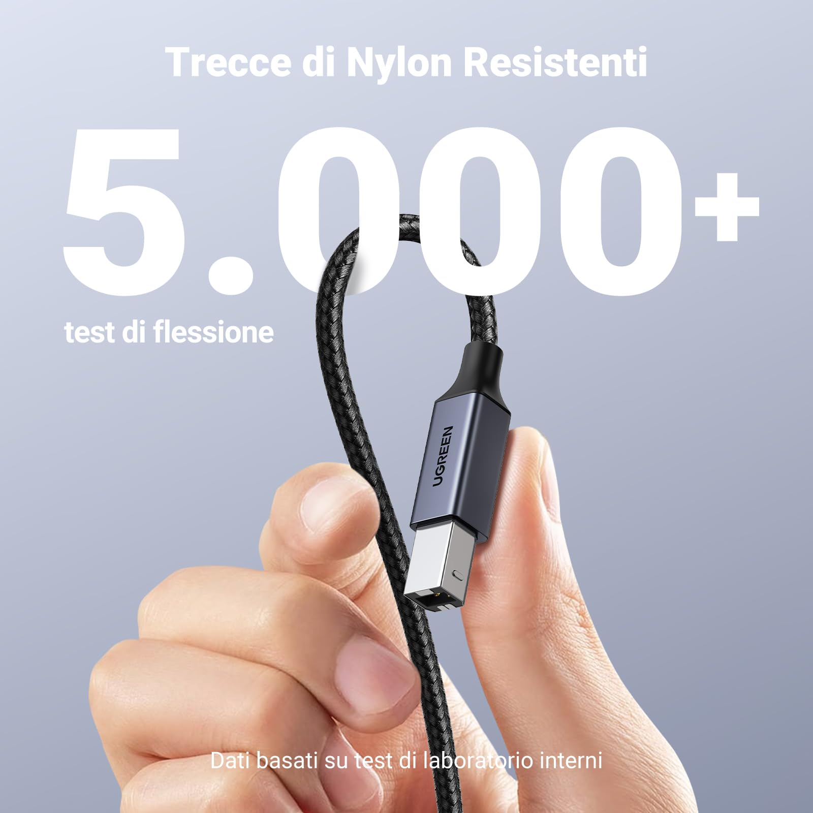 ugreen-cavo-stampante-usb-c-a-usb-b-1m-nylon-per-hp-canon-epson-brother image 4