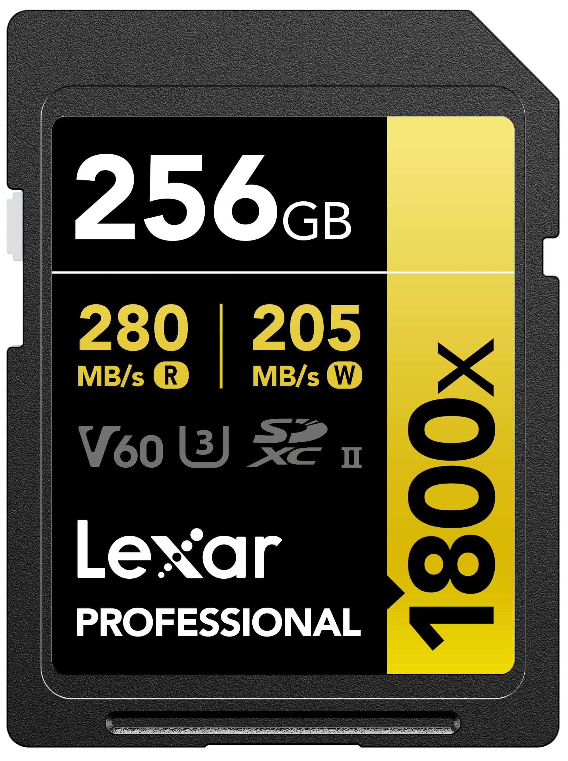 lexar-professional-gold-sdxc-256gb-1800x-uhs-ii-v60-nero image 1