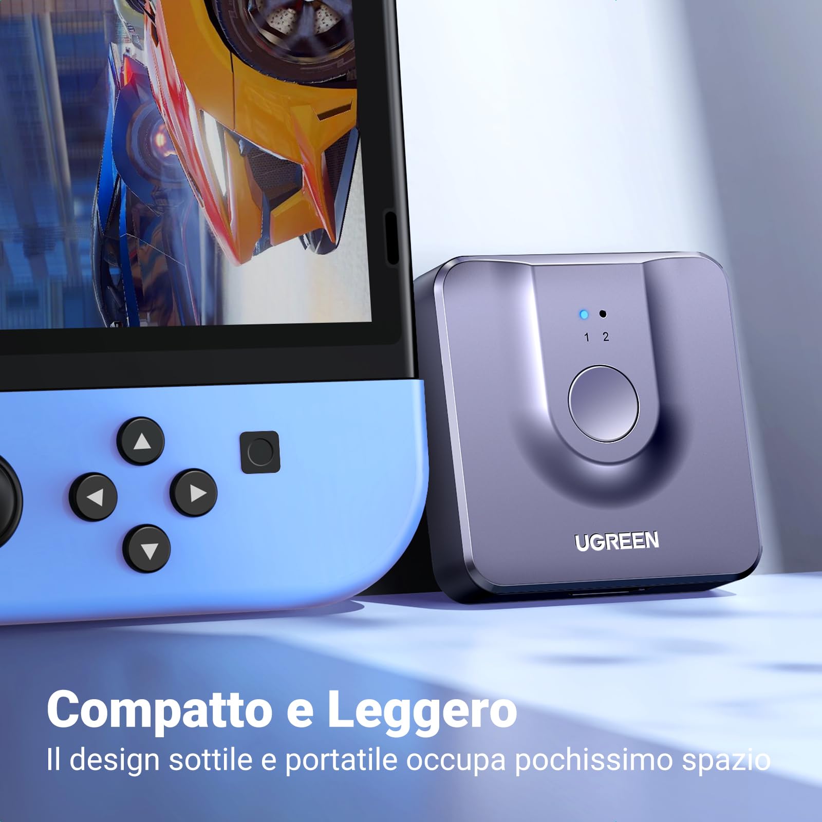 ugreen-switch-hdmi-2-0-4k-60hz-bidirezionale-2-in-1-out-1-in-2-out-grigio image 8