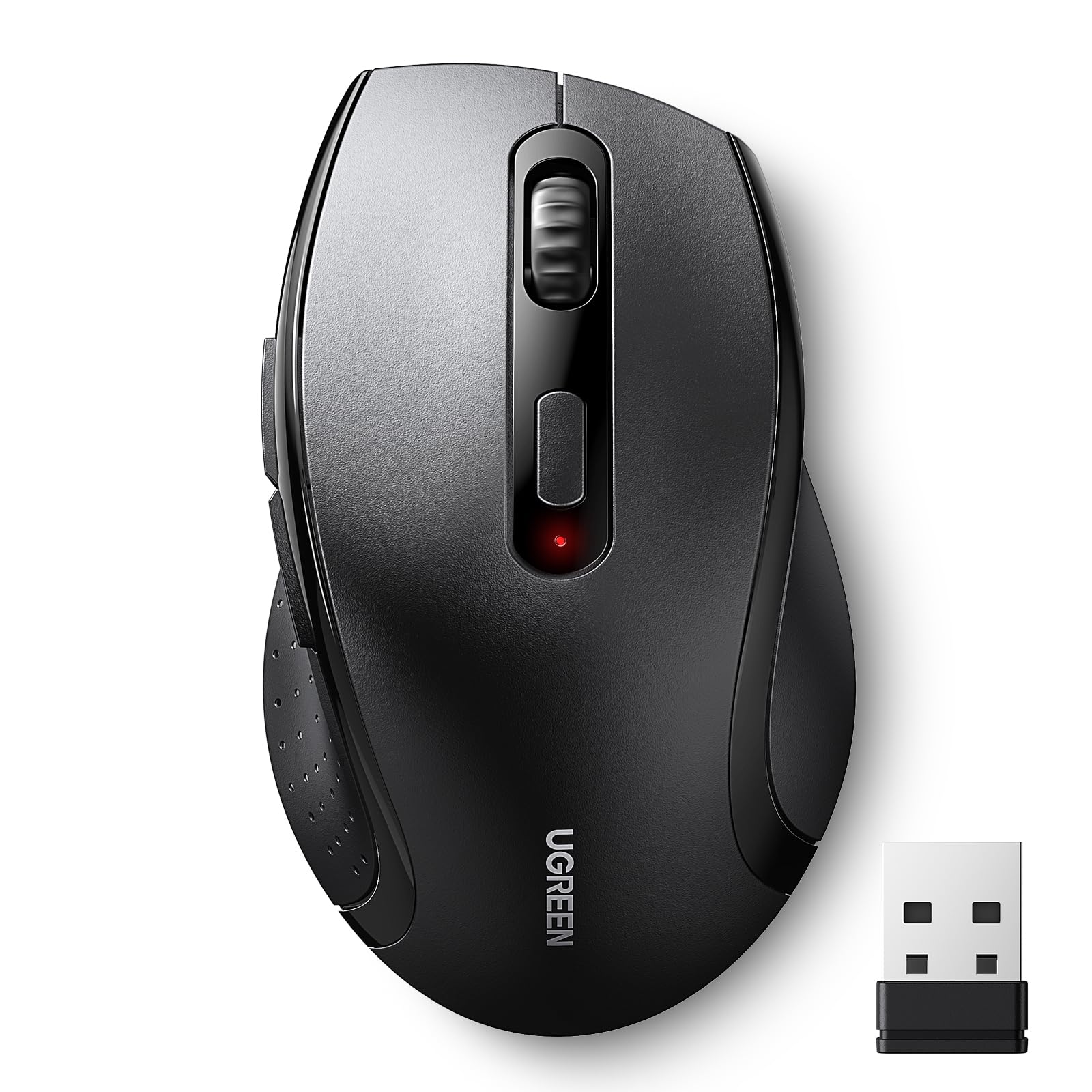 ugreen-mouse-wireless-ergonomico-2-4ghz-usb-1600-dpi-nero image 1