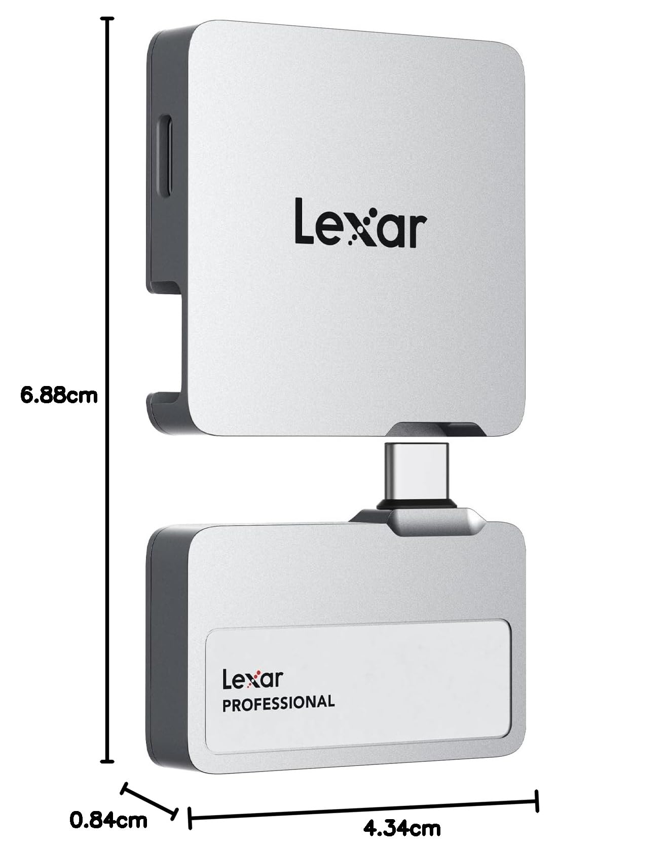 lexar-professional-go-ssd-portatile-1tb-con-hub-usb-c-1050mb-s-argento image 8
